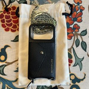 NEW iPhone 17 Pro Bandolier Lily Case w/ 48” Crossbody Gold Chain